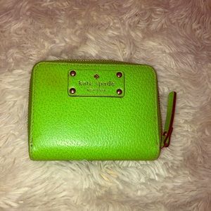 Kate Spade green mini wallet